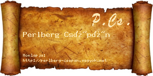 Perlberg Csépán névjegykártya